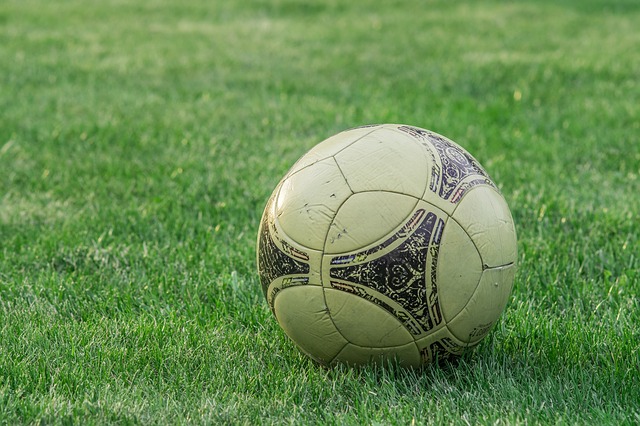 image of soccer ball on field