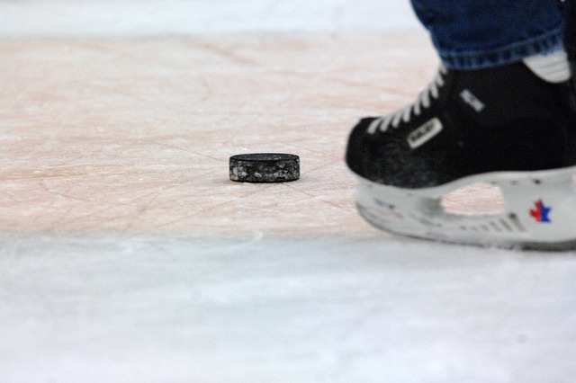 Rochester Hills Things To Do Onyx Ice Arena image of a hockey skate next to a hockey puck