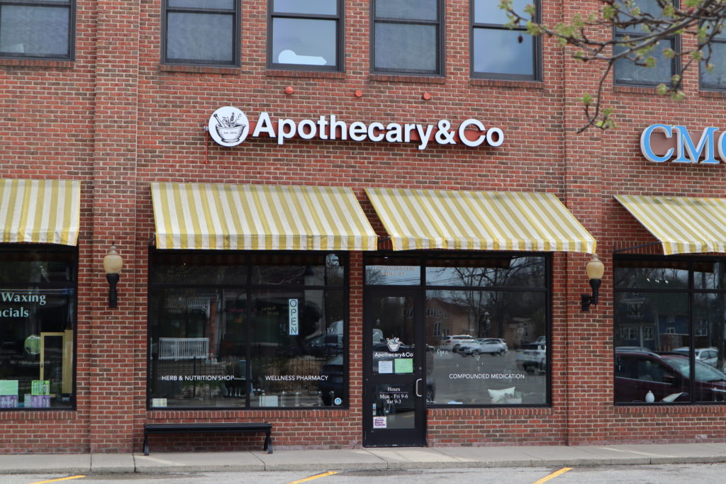 Apothecary & Co store front with link